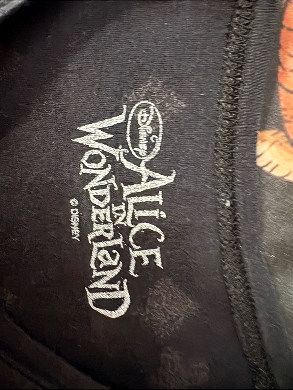 Disney Black Tee Alice in Wonderland Print - Picture 2 of 4